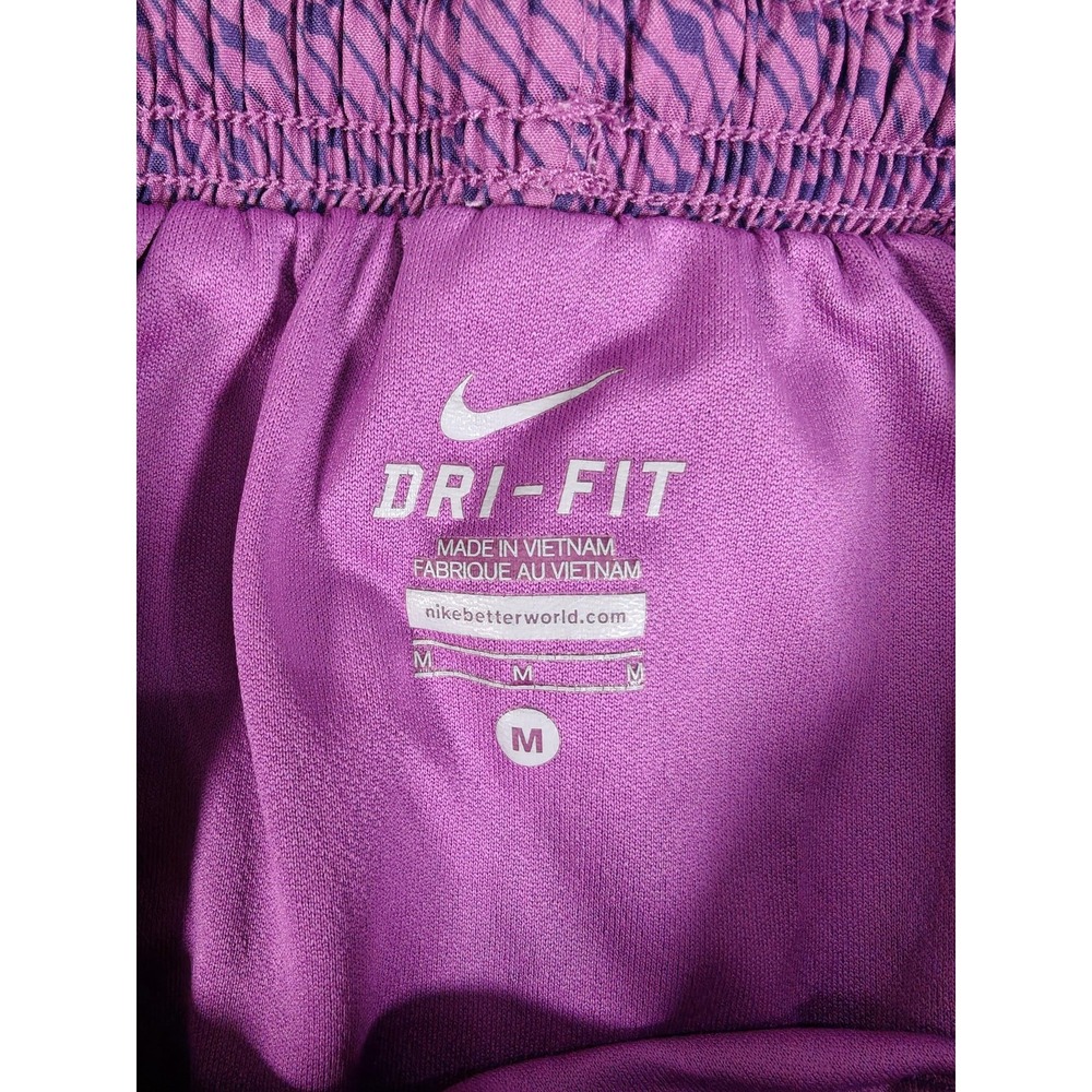 Nike Running Shorts Womens Medium Purple Dri-FIT Tempo Print Liner 719777-565 - Picture 3 of 13